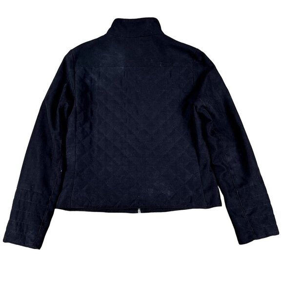 Kenneth Cole New York Faux Suede Quilted Full Zip Jacket Coat Women’s Medium - Picture 2 of 4